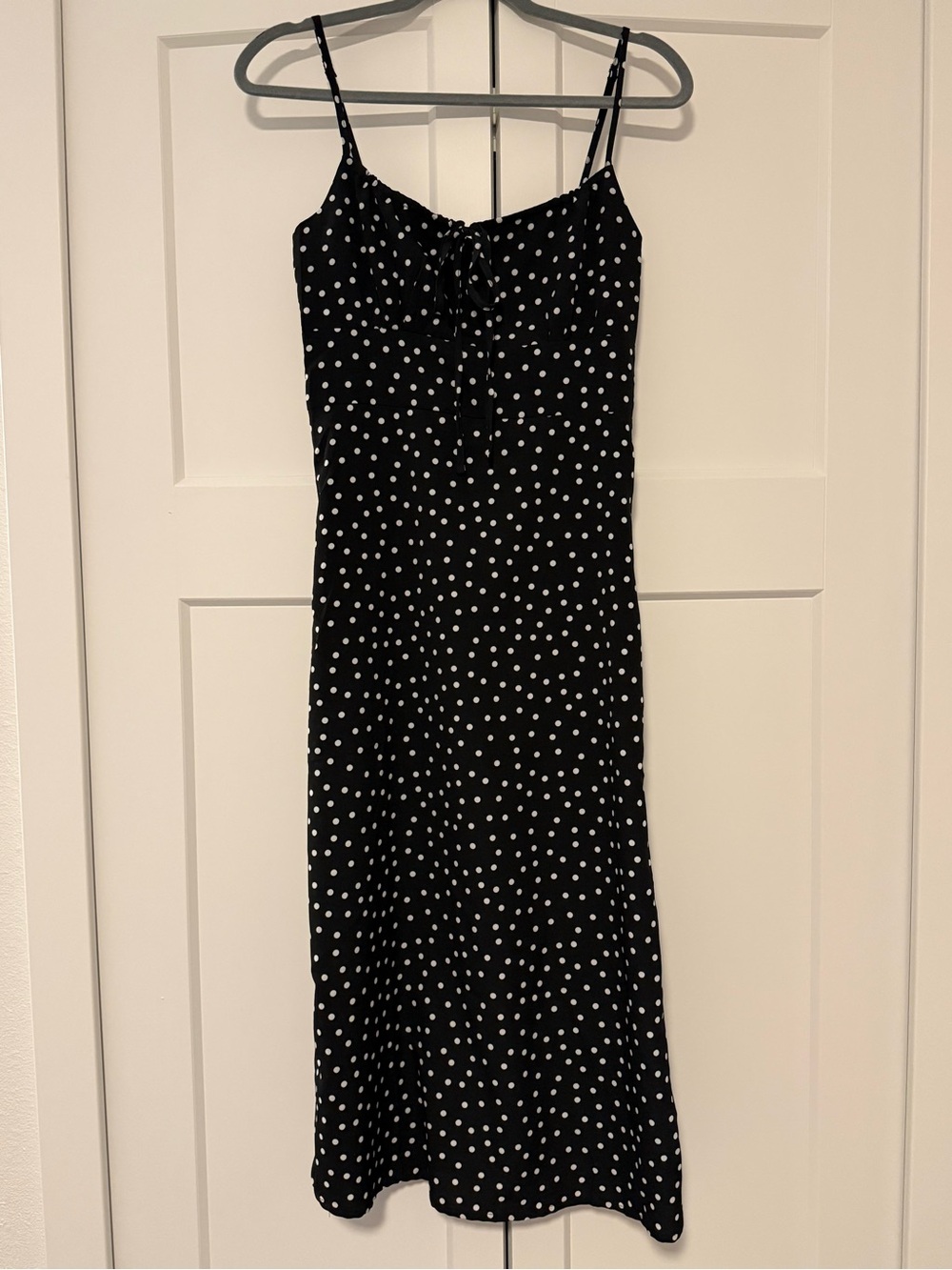 Black Polka Dot Spaghetti Strap Dress